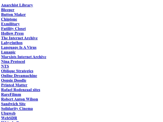 links screenshot
