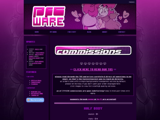 commissions screenshot