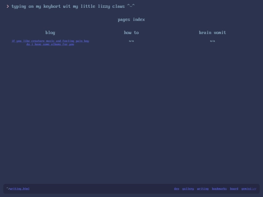 writing screenshot