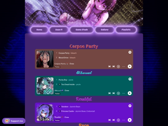 Playlists screenshot