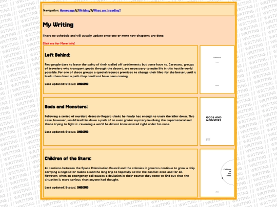 writing screenshot