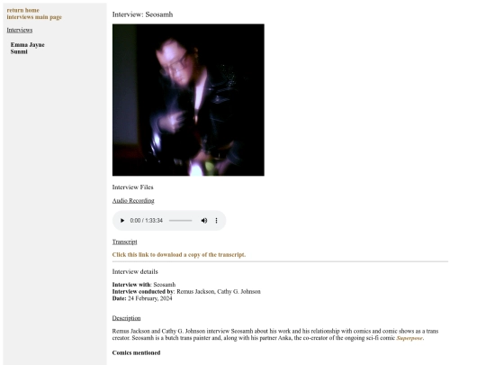 interviews/seosamh screenshot