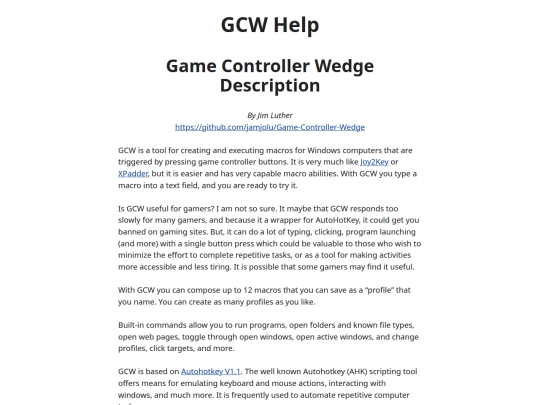 gcw/GCW_Help screenshot