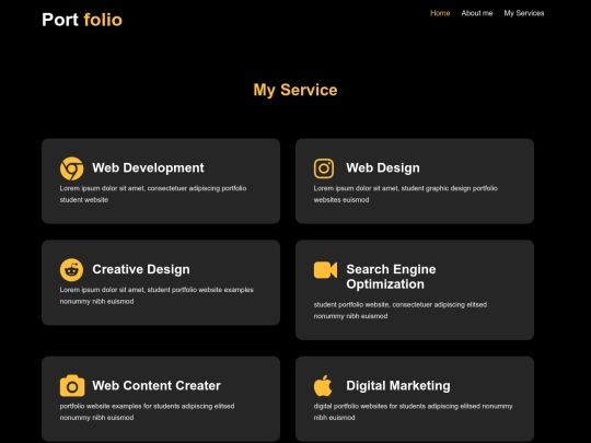 services screenshot