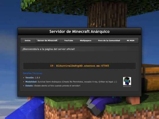 ServerDeMinecraft screenshot
