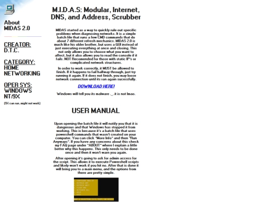 SOFTWARE HTMLS/BATCH/MIDAS2 screenshot