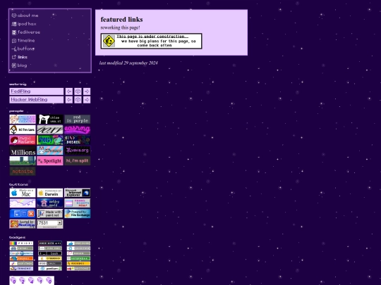 links screenshot