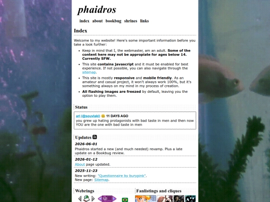 index screenshot