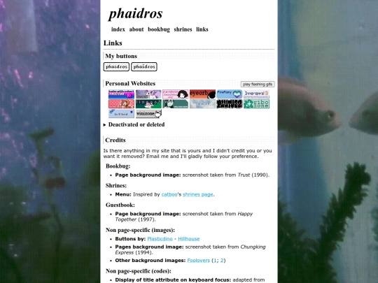 links screenshot