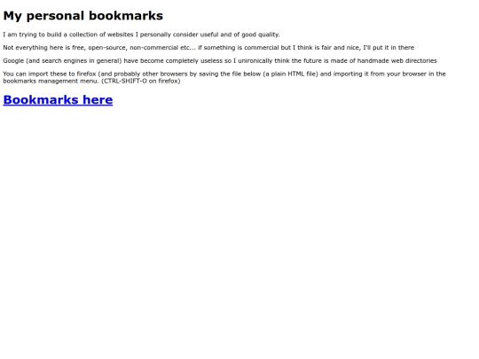 bookmarks screenshot