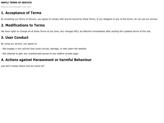 terms screenshot