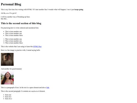 HTML/myfirstpage screenshot