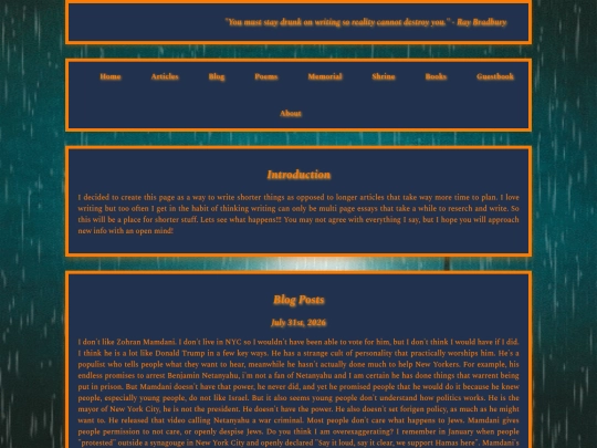 Blog screenshot