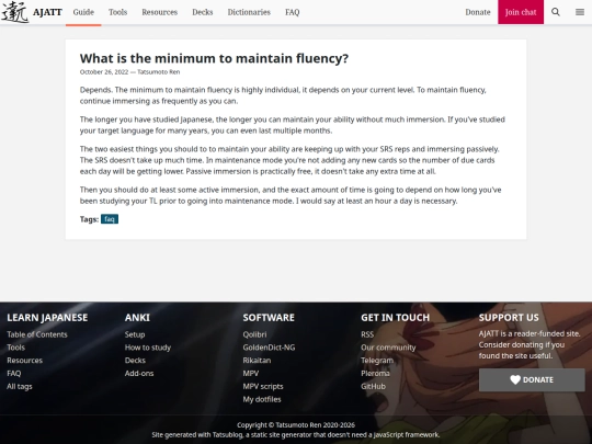 blog/what-is-the-minimum-to-maintain-fluency screenshot