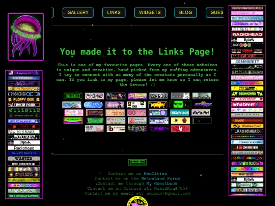 links screenshot