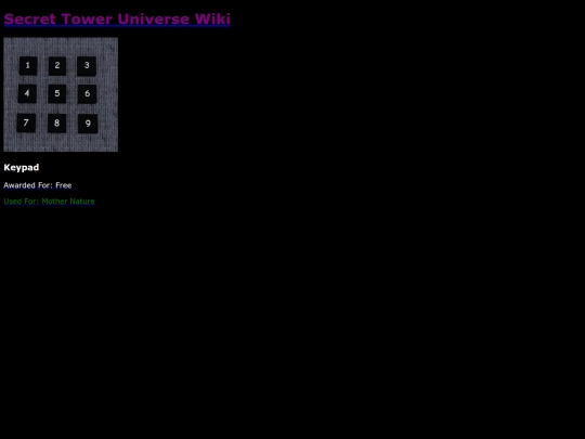 Keypad screenshot