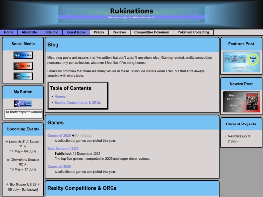 Blog screenshot