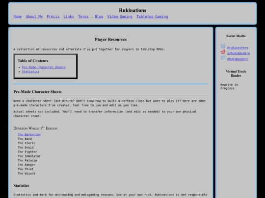 Tabletop-Gaming/Player-Resources screenshot
