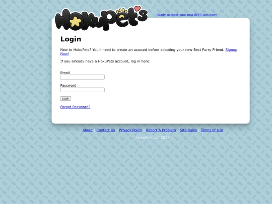 login screenshot