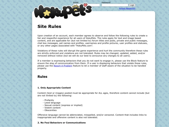 siterules screenshot