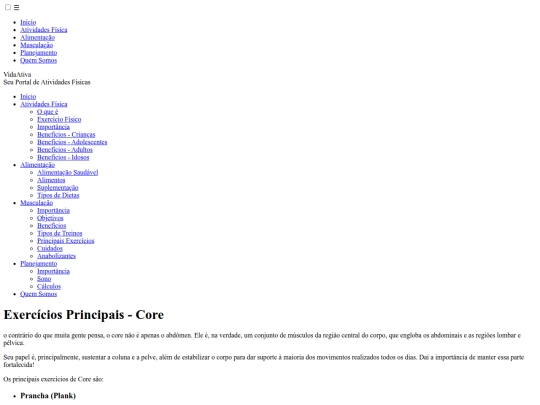 projeto/core screenshot