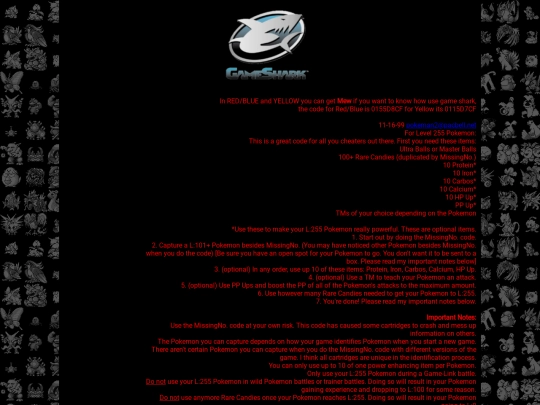 gameshark-codes screenshot