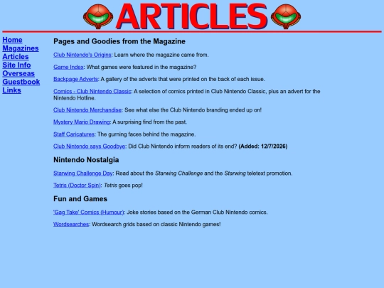 articles/articlesandpages screenshot