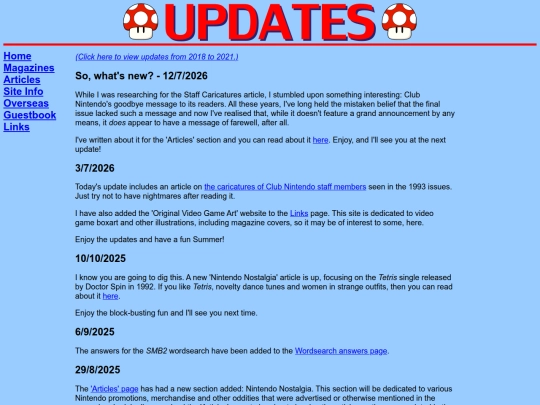 updates screenshot