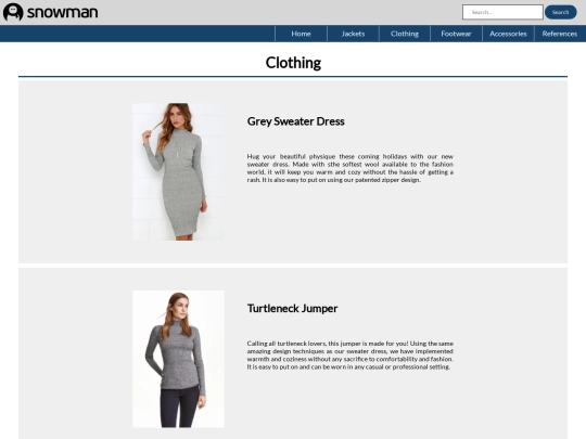 clothing screenshot