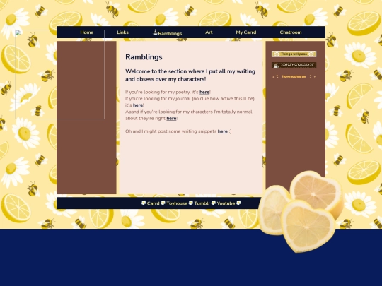 Pages/ramblings screenshot