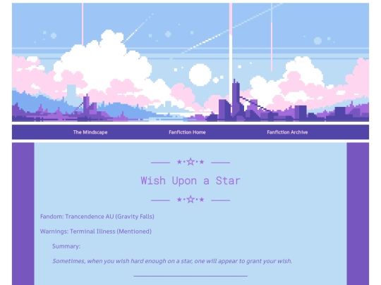 fic/posts/Wish-Upon-A-Star-Transcendence-AU screenshot