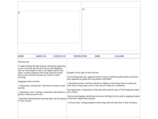 WEBINNOVATE/Newsletter screenshot