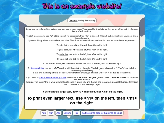 nav/formatting screenshot