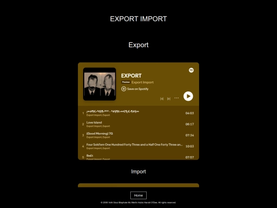 EXPORTIMPORT screenshot