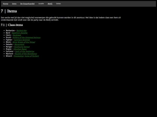 projects/deerford/extras/items screenshot