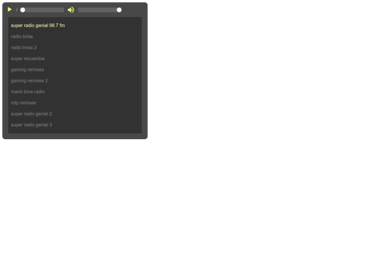 radios screenshot