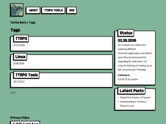 tags screenshot