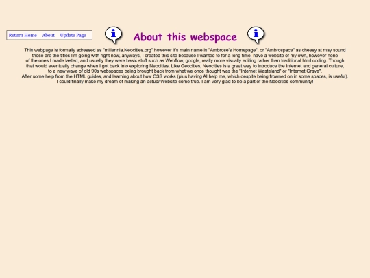 TheAboutPage screenshot