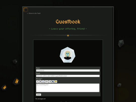 guestbook screenshot