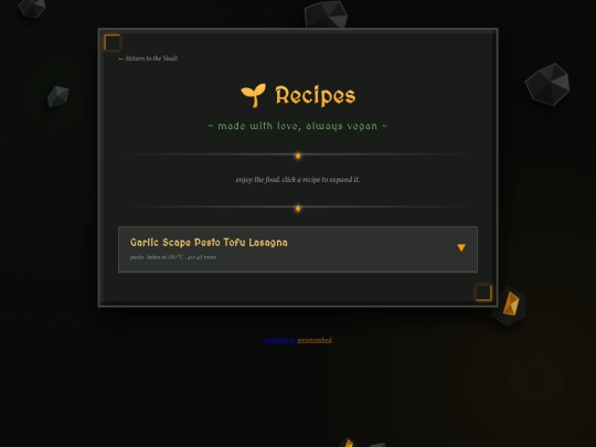recipes screenshot