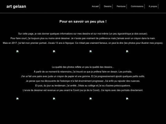 A propos site screenshot
