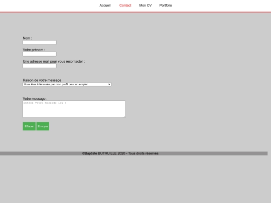 Contact screenshot