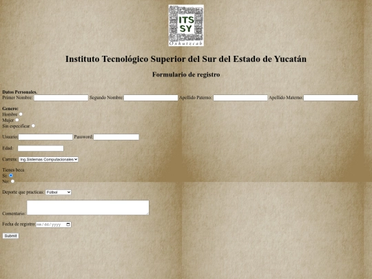 actividad23/formulario de registro screenshot