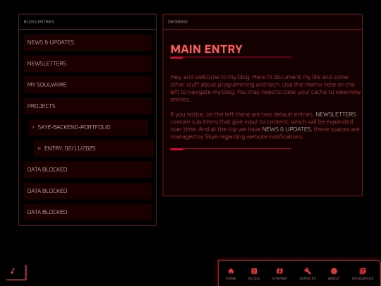 Blogs screenshot