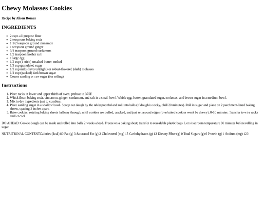 recipe-molasses-cookies screenshot