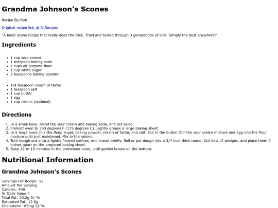 recipe-scones screenshot