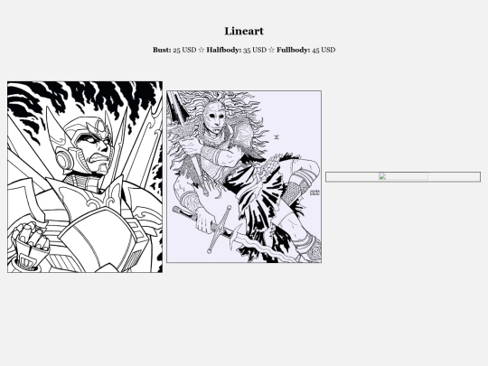 commissions/line screenshot