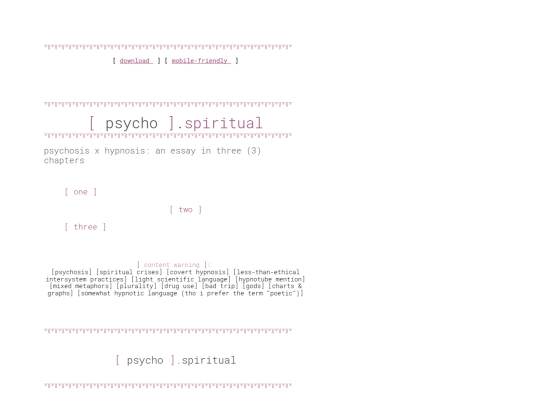 .oracle/psycho.spiritual/psycho.spiritual screenshot