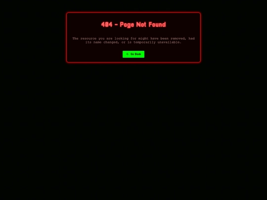 Not Found screenshot