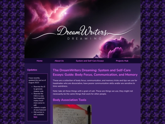 GuideBodyFocusCommunicationMemory screenshot